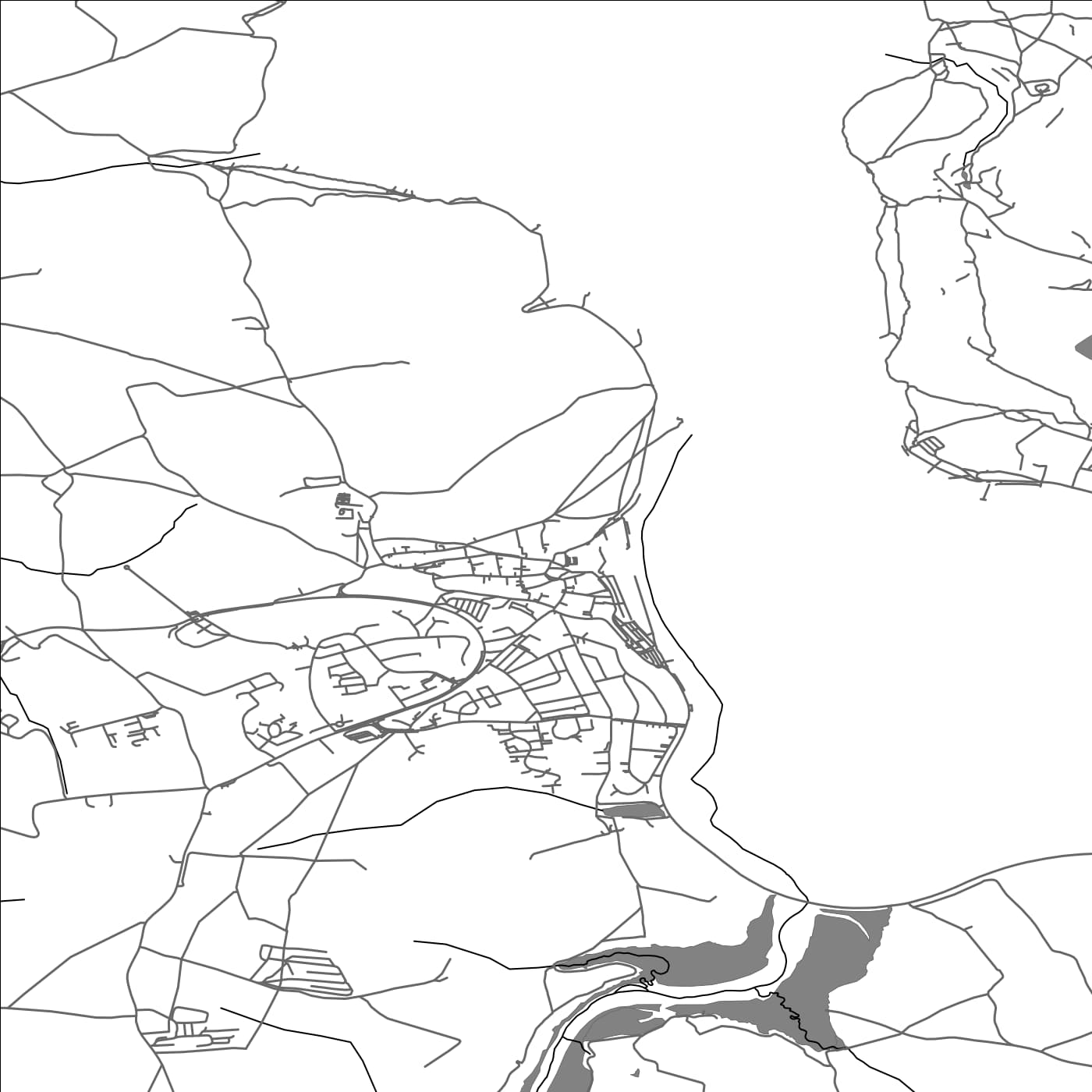 ROAD MAP OF PADSTOW, UNITED KINGDOM BY MAPBAKES