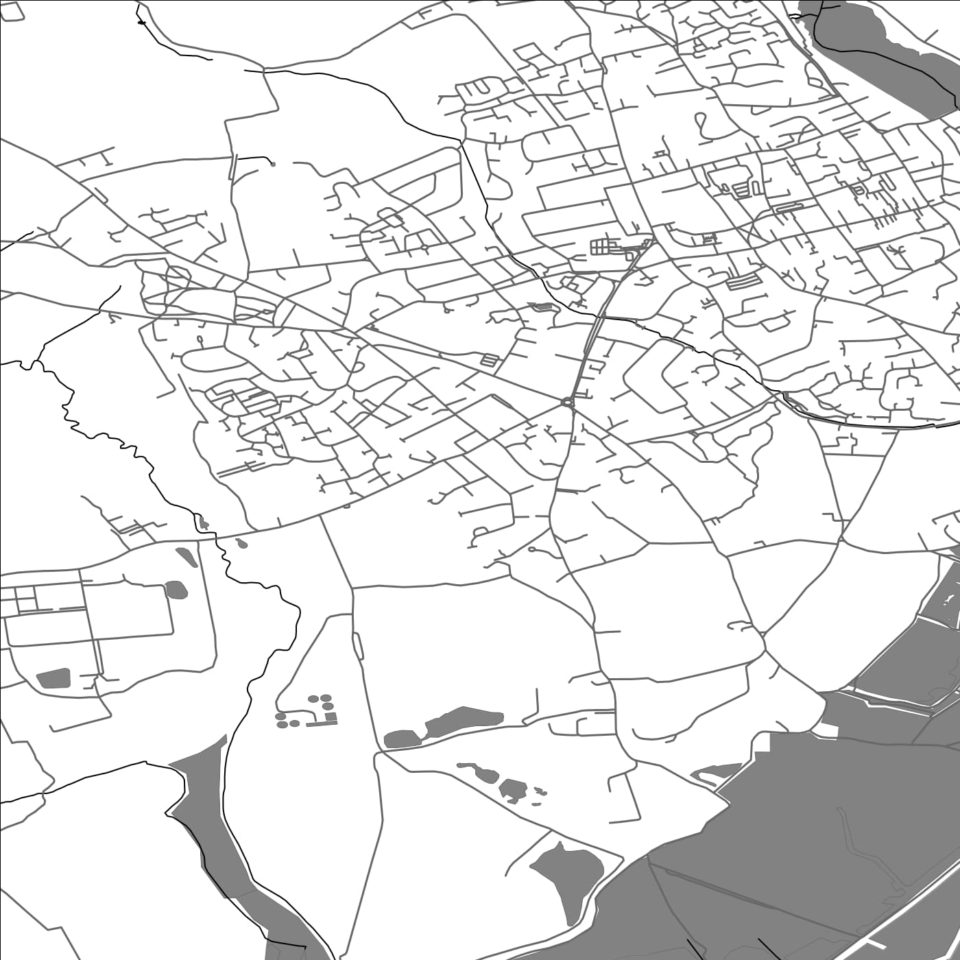 ROAD MAP OF PENNINGTON, UNITED KINGDOM BY MAPBAKES