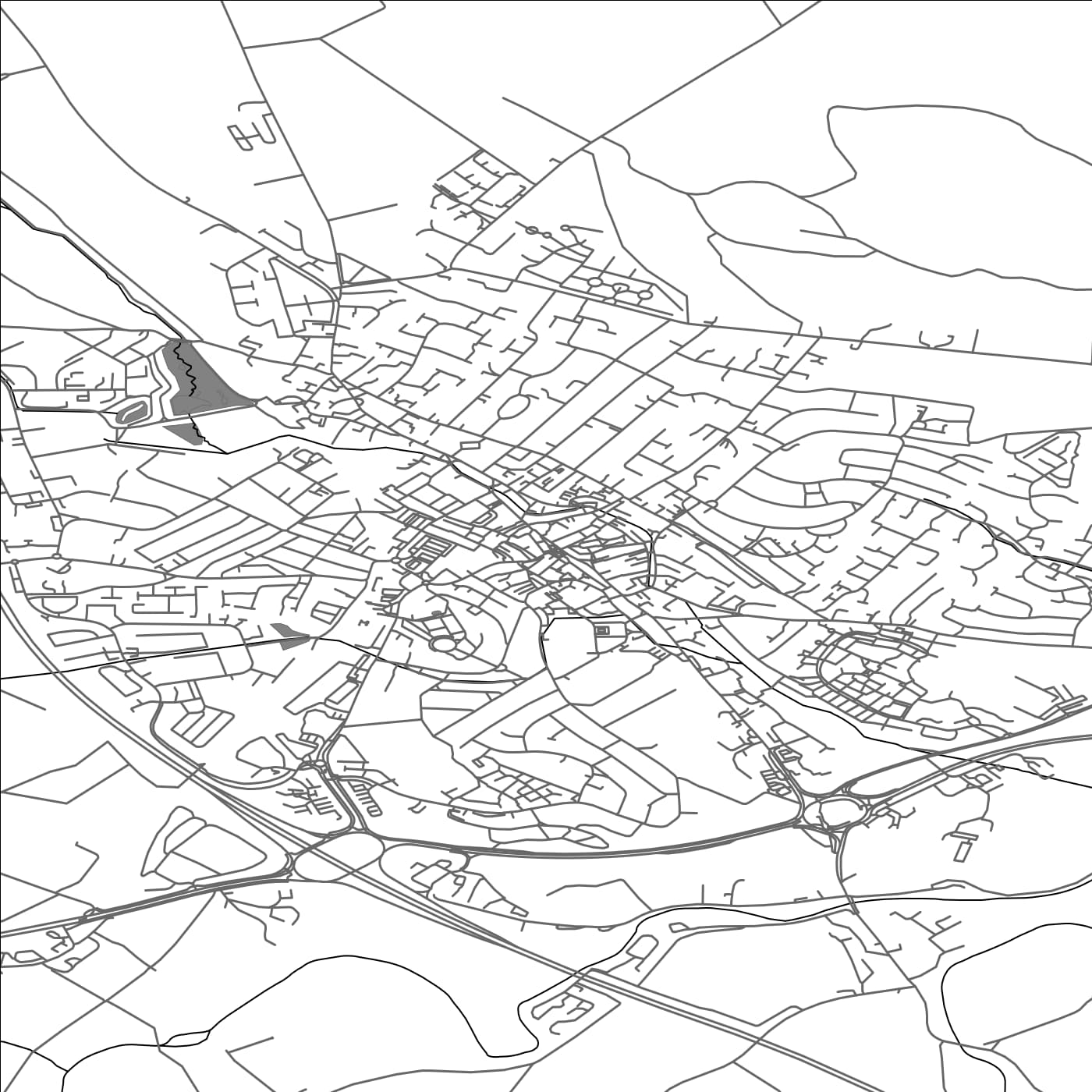 ROAD MAP OF PENRITH, UNITED KINGDOM BY MAPBAKES