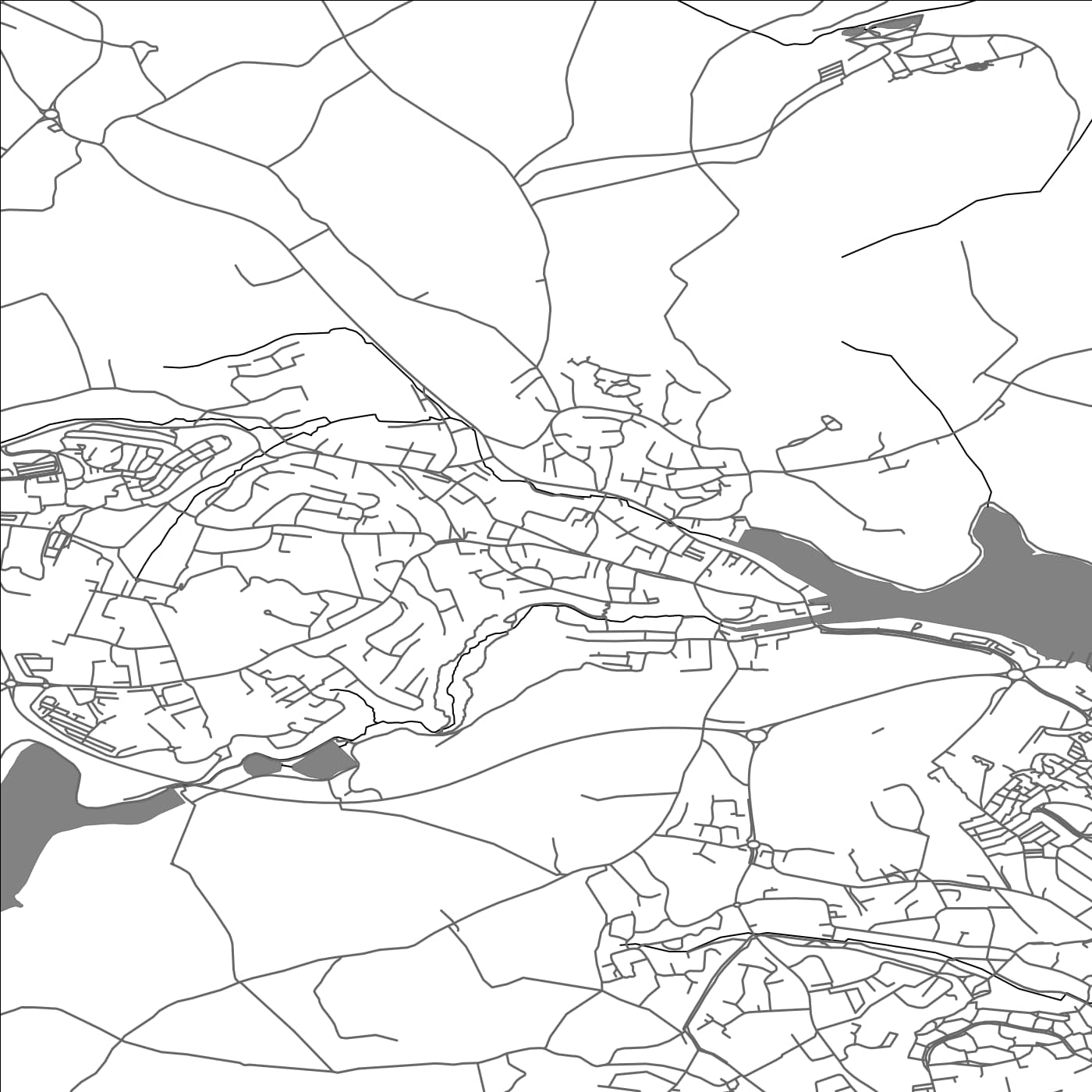 ROAD MAP OF PENRYN, UNITED KINGDOM BY MAPBAKES