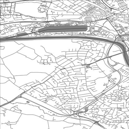 ROAD MAP OF PENWORTHAM, UNITED KINGDOM BY MAPBAKES