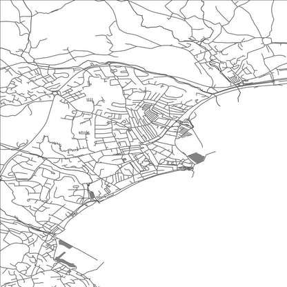 ROAD MAP OF PENZANCE, UNITED KINGDOM BY MAPBAKES