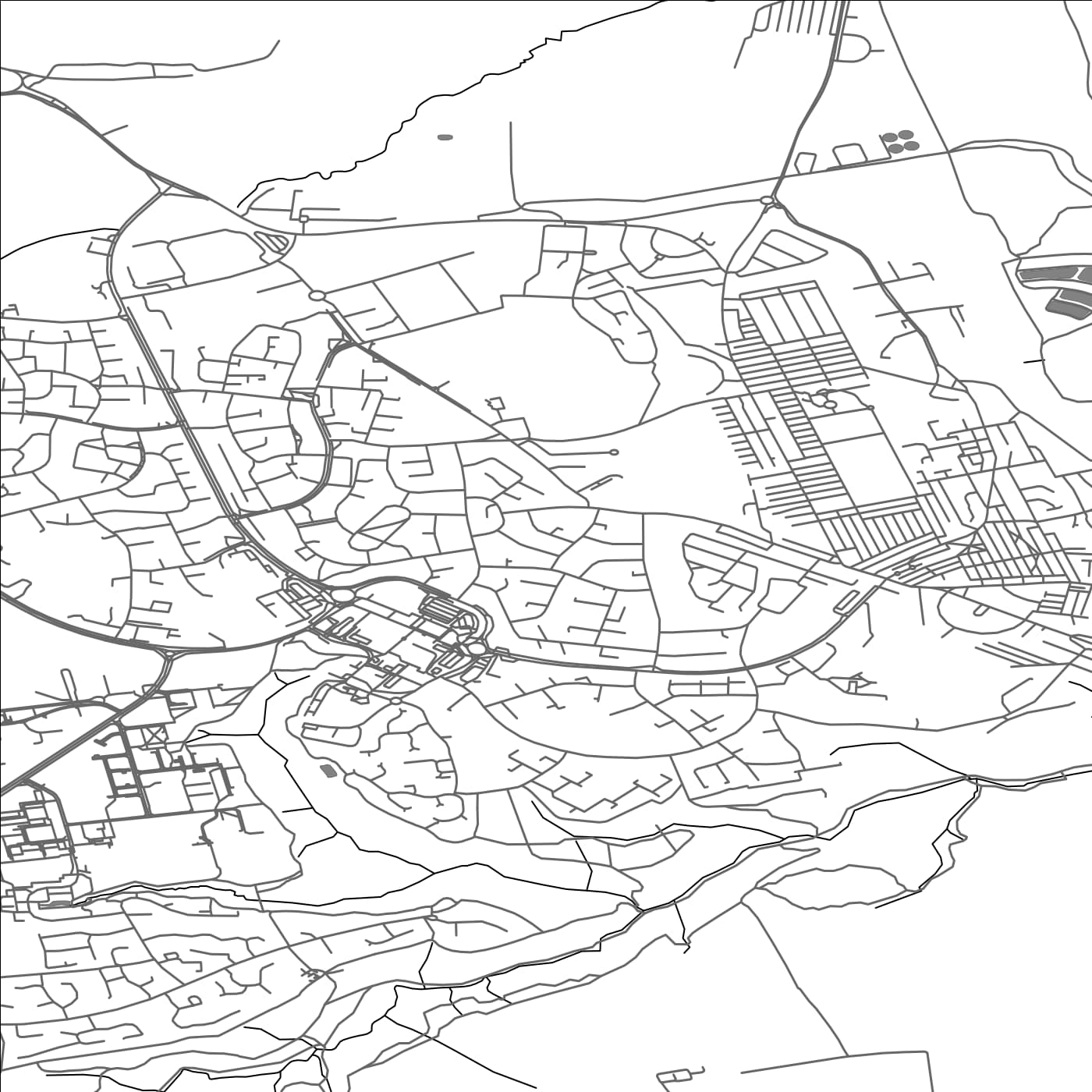 ROAD MAP OF PETERLEE, UNITED KINGDOM BY MAPBAKES