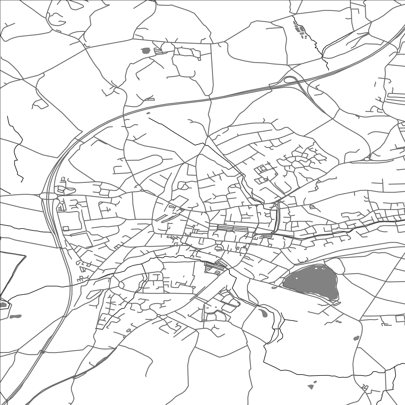 ROAD MAP OF PETERSFIELD, UNITED KINGDOM BY MAPBAKES