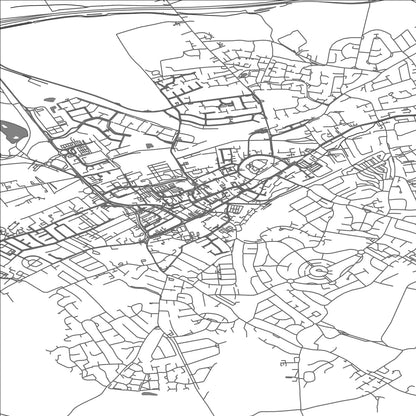 ROAD MAP OF PONTEFRACT, UNITED KINGDOM BY MAPBAKES