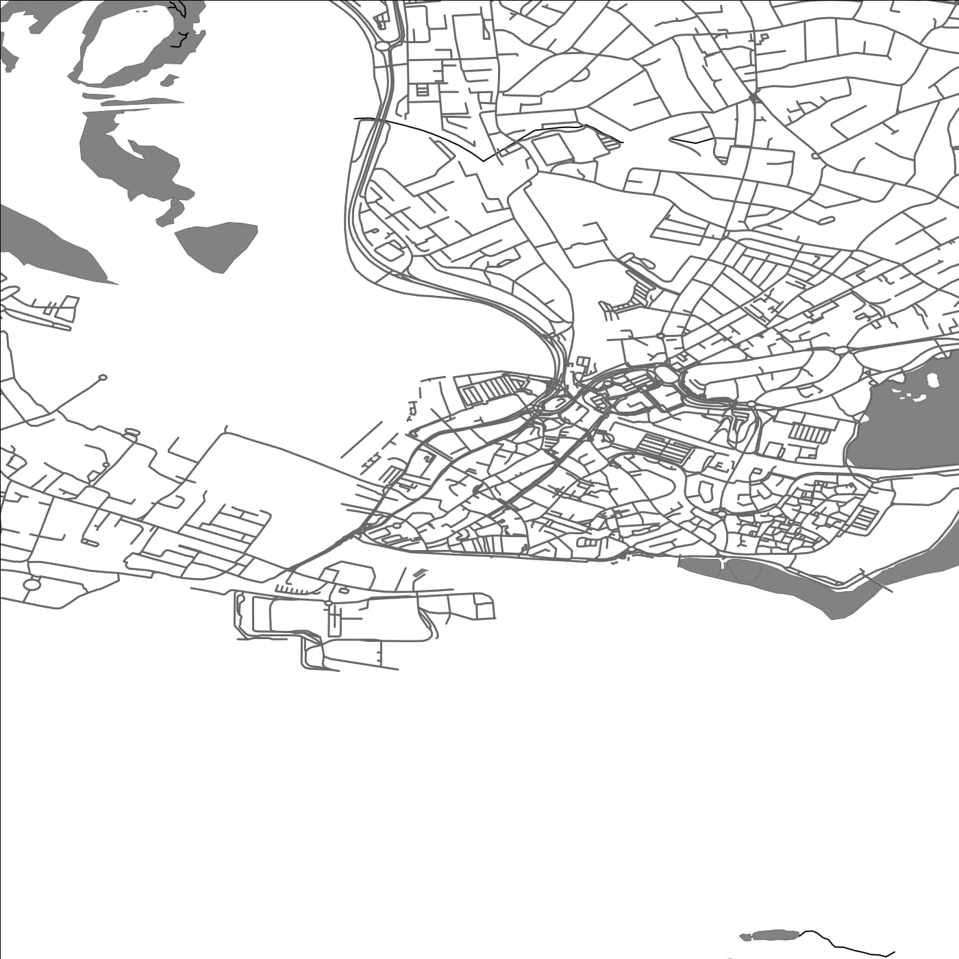 ROAD MAP OF POOLE, UNITED KINGDOM BY MAPBAKES