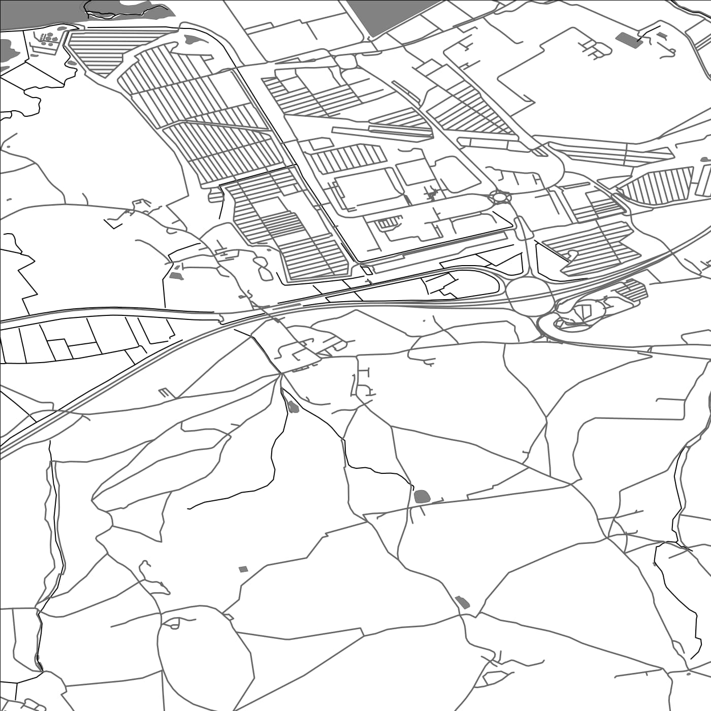 ROAD MAP OF PORTBURY, UNITED KINGDOM BY MAPBAKES