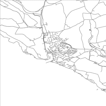 ROAD MAP OF PORTHLEVEN, UNITED KINGDOM BY MAPBAKES