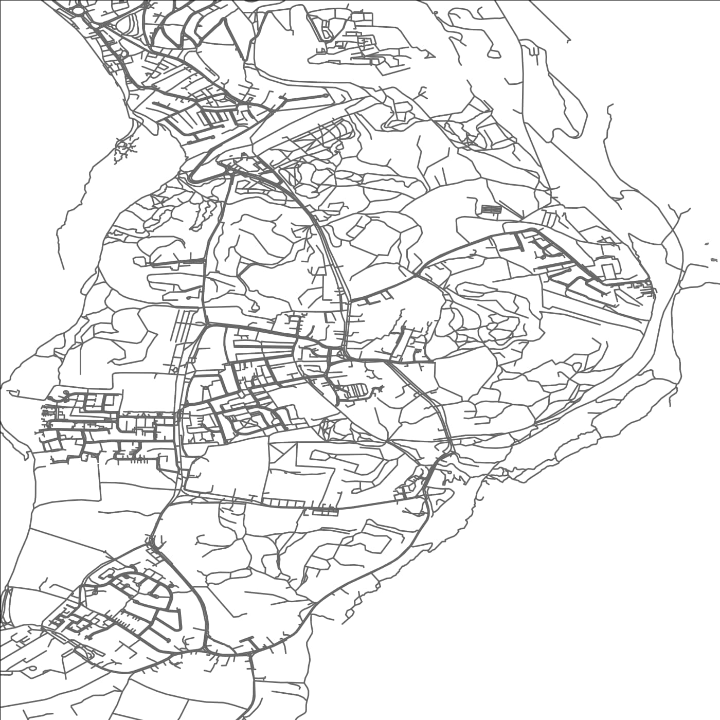 ROAD MAP OF PORTLAND, UNITED KINGDOM BY MAPBAKES