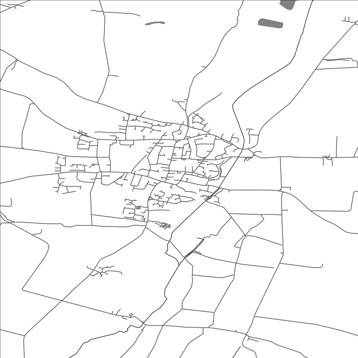 ROAD MAP OF POTTON, UNITED KINGDOM BY MAPBAKES