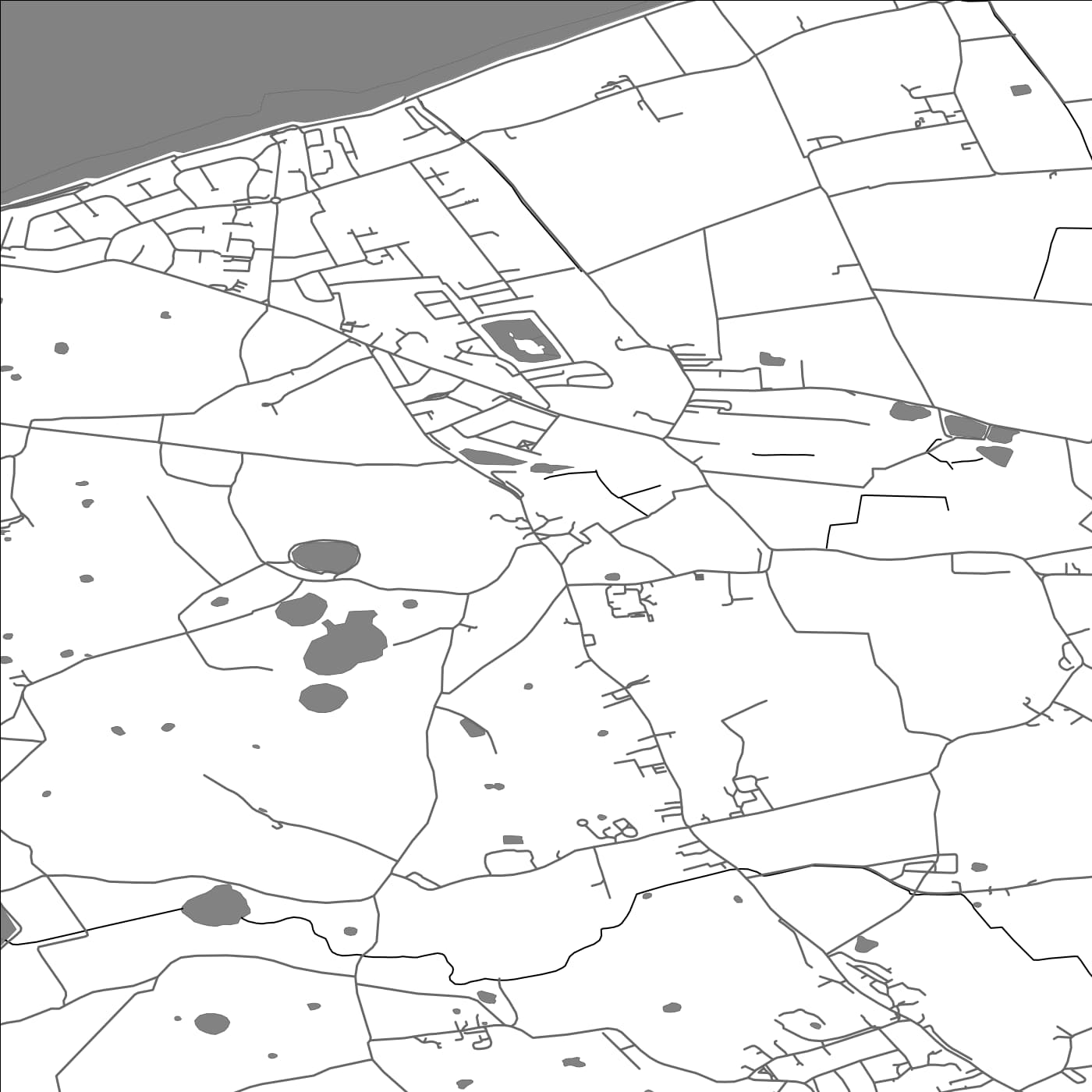 ROAD MAP OF PREESALL, UNITED KINGDOM BY MAPBAKES