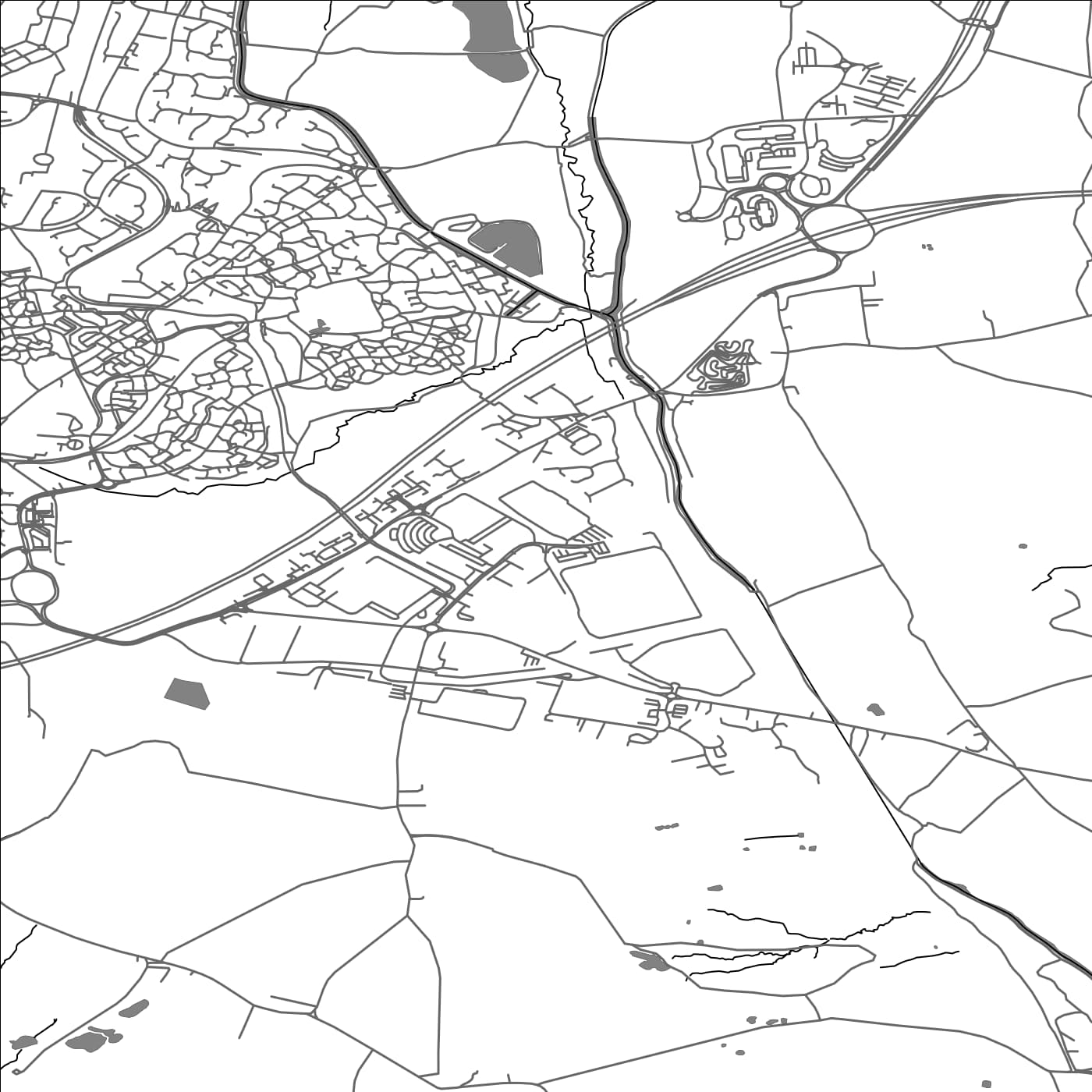 ROAD MAP OF PRESTON BROOK, UNITED KINGDOM BY MAPBAKES