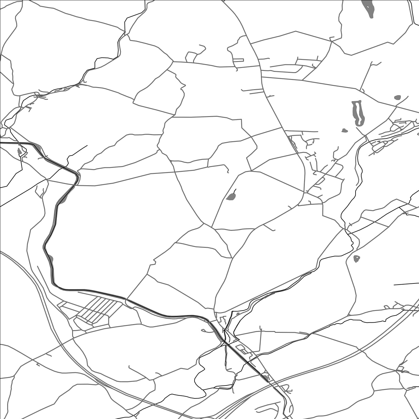 ROAD MAP OF PRESTON RICHARD, UNITED KINGDOM BY MAPBAKES