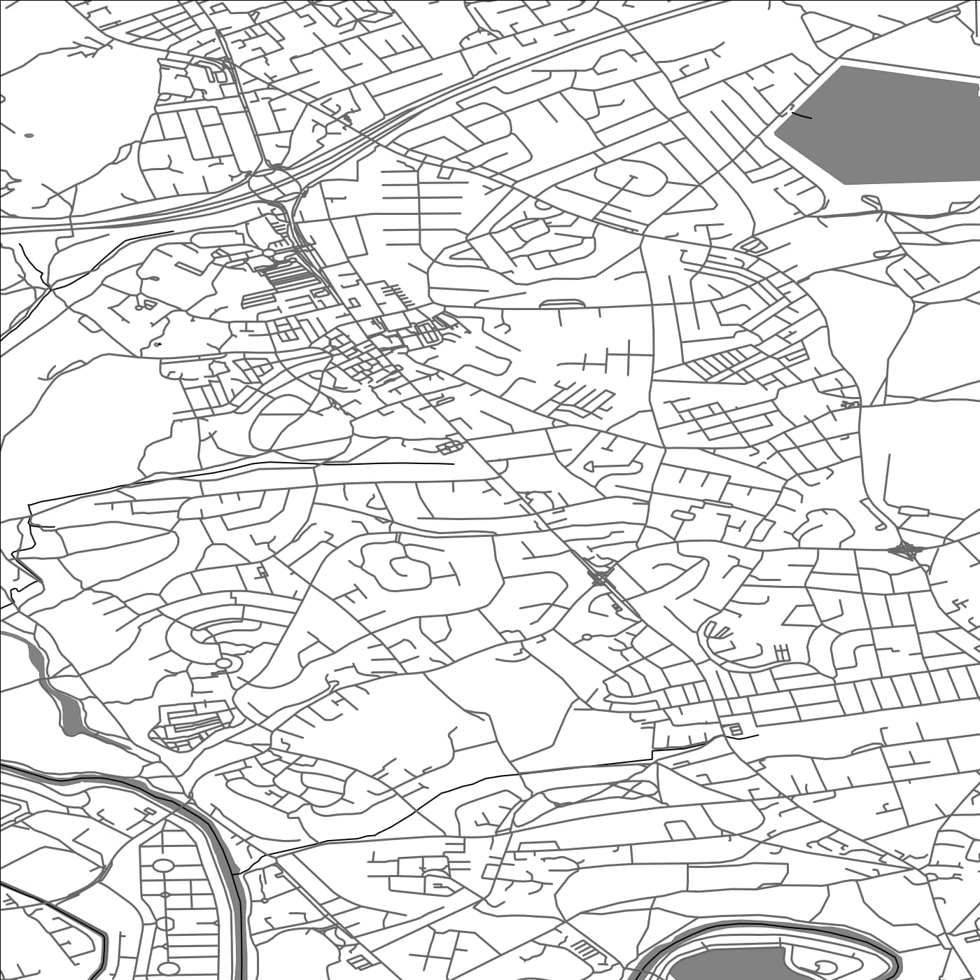 ROAD MAP OF PRESTWICH, UNITED KINGDOM BY MAPBAKES