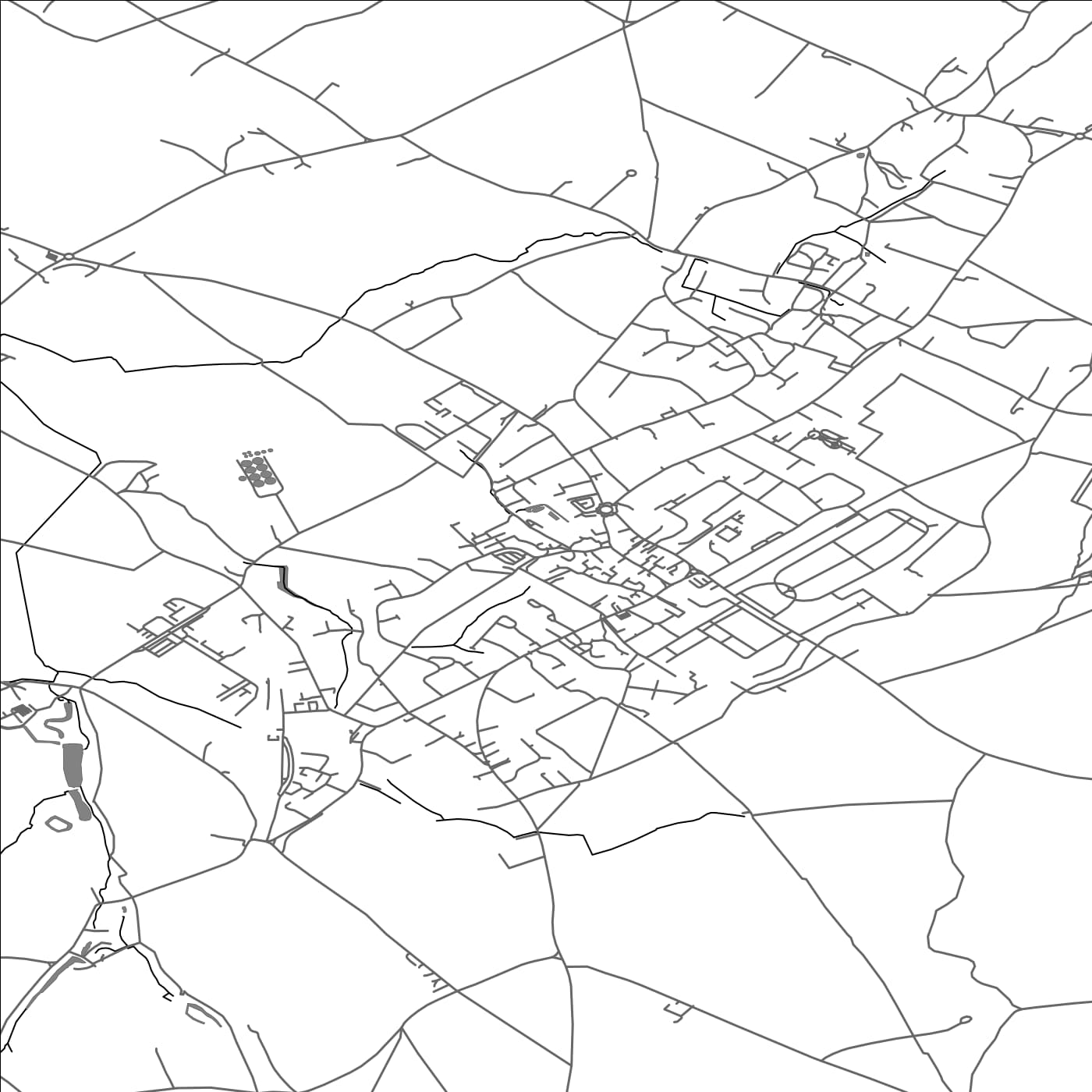 ROAD MAP OF PRINCES RISBOROUGH, UNITED KINGDOM BY MAPBAKES