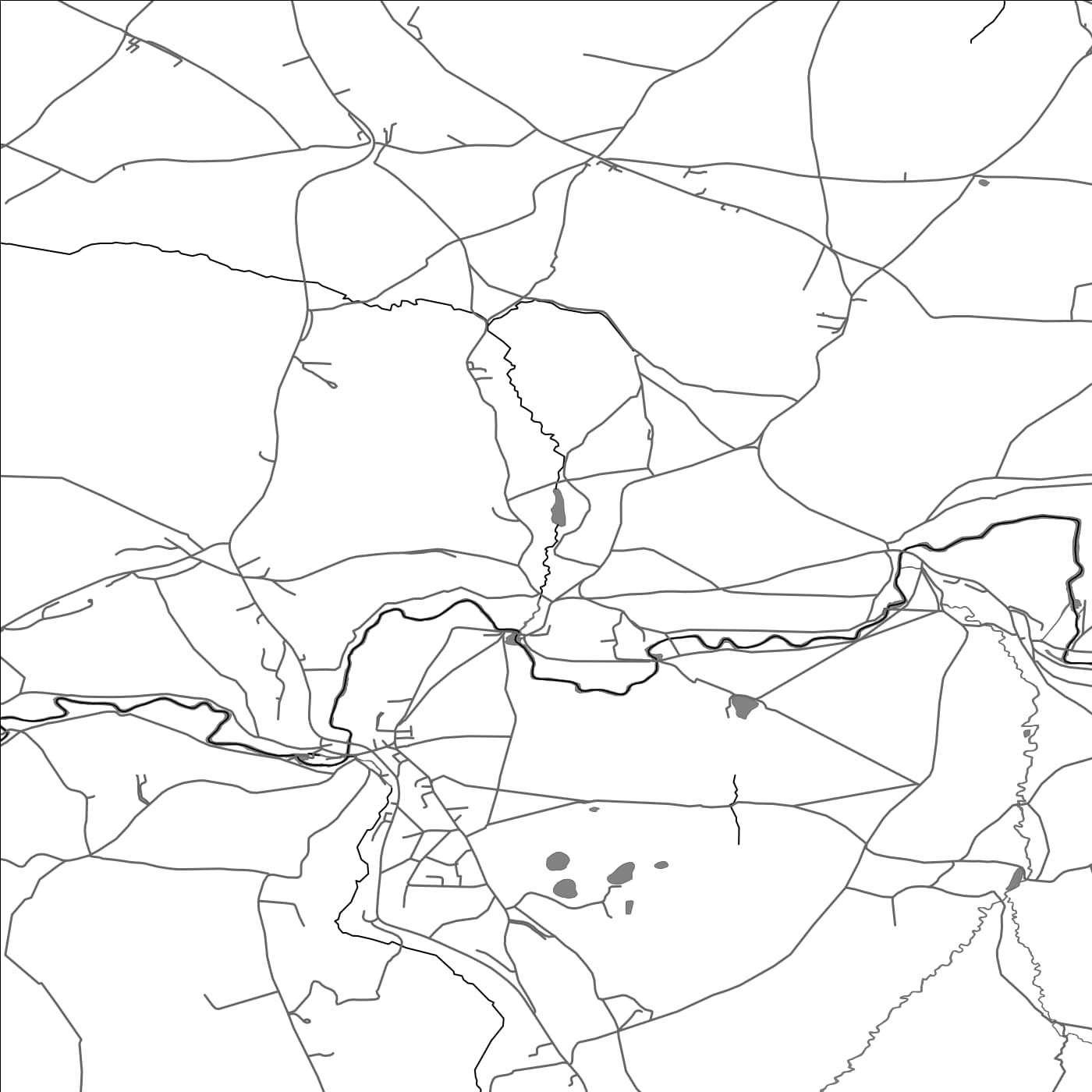 ROAD MAP OF PUBLOW, UNITED KINGDOM BY MAPBAKES