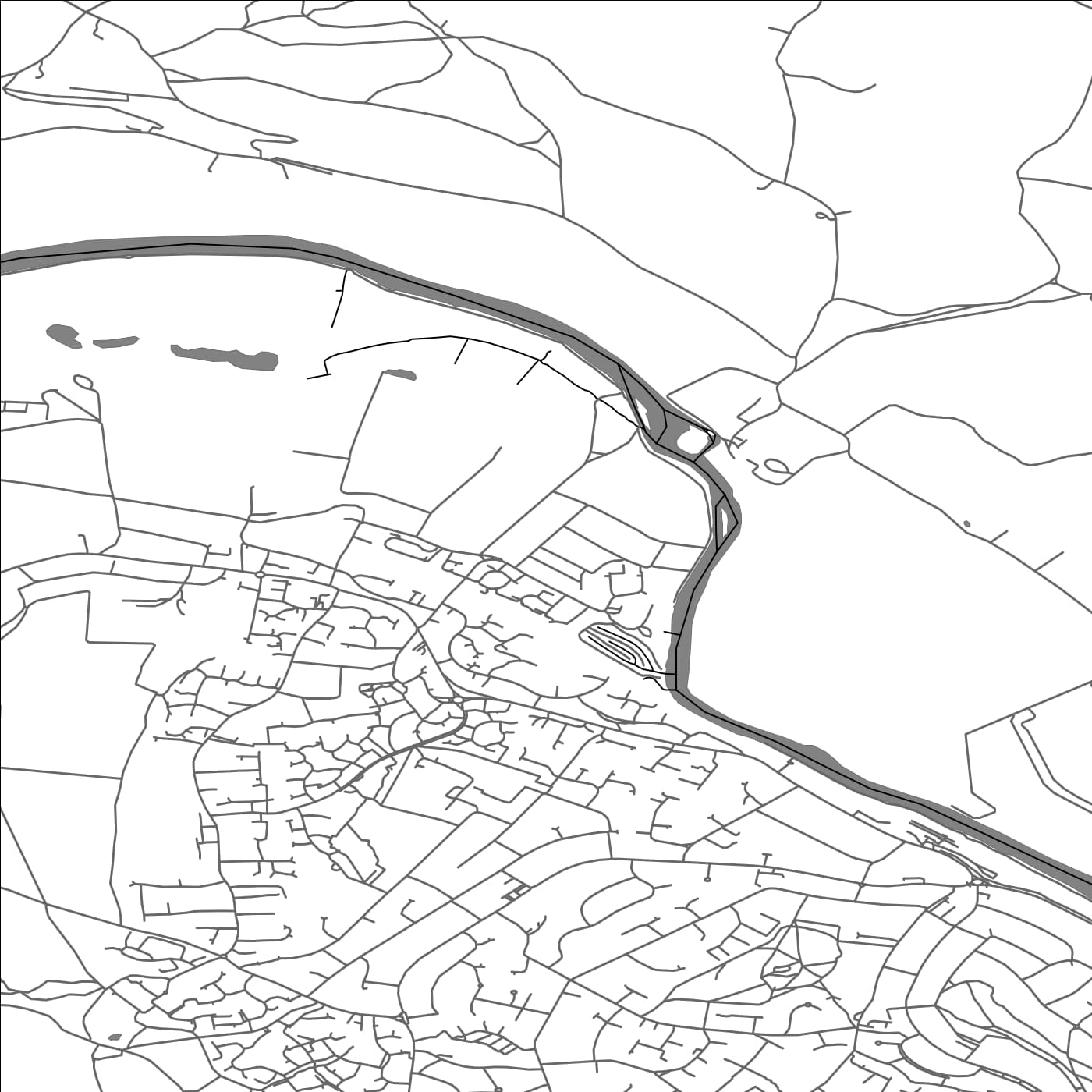 ROAD MAP OF PURLEY ON THAMES, UNITED KINGDOM BY MAPBAKES