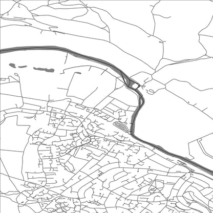 ROAD MAP OF PURLEY ON THAMES, UNITED KINGDOM BY MAPBAKES