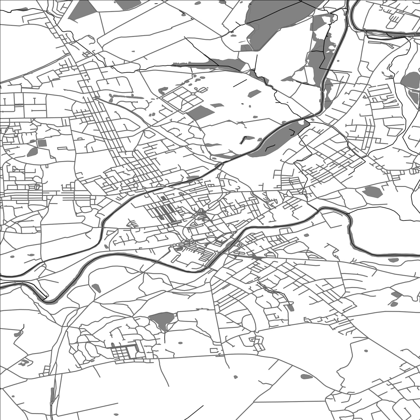 ROAD MAP OF RADCLIFFE, UNITED KINGDOM BY MAPBAKES