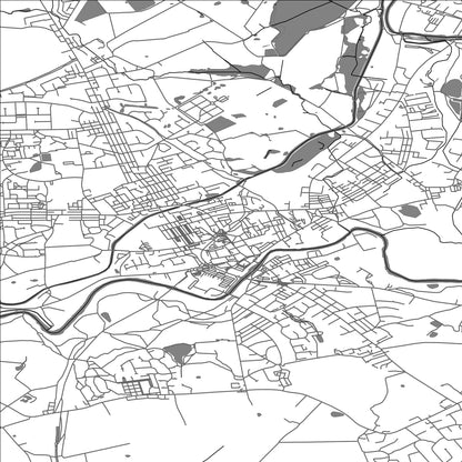 ROAD MAP OF RADCLIFFE, UNITED KINGDOM BY MAPBAKES