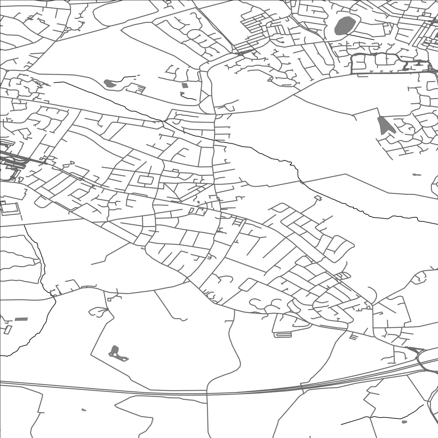 ROAD MAP OF RAINHILL, UNITED KINGDOM BY MAPBAKES