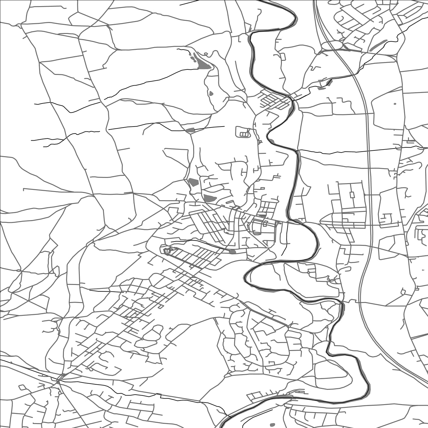 ROAD MAP OF RAMSBOTTOM, UNITED KINGDOM BY MAPBAKES