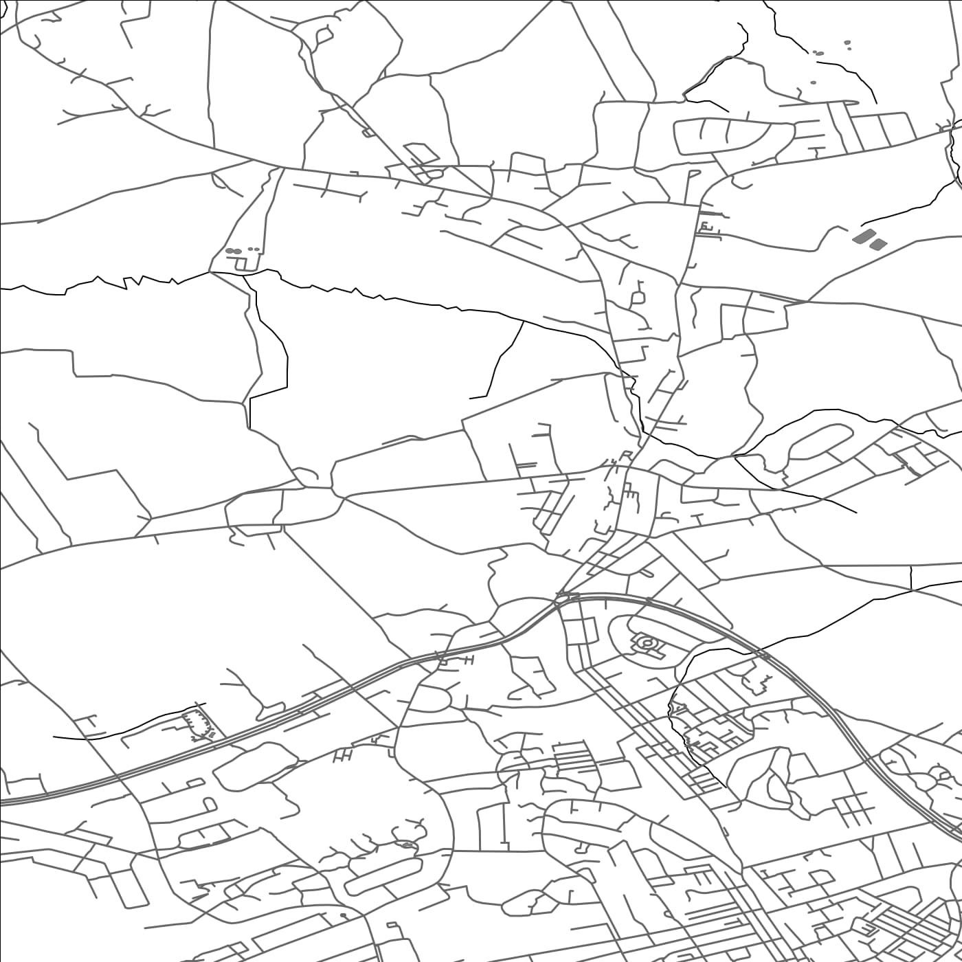 ROAD MAP OF RAMSGREAVE, UNITED KINGDOM BY MAPBAKES