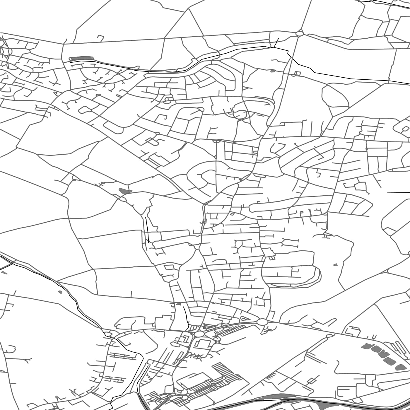 ROAD MAP OF RAWMARSH, UNITED KINGDOM BY MAPBAKES