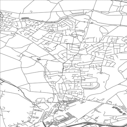 ROAD MAP OF RAWMARSH, UNITED KINGDOM BY MAPBAKES