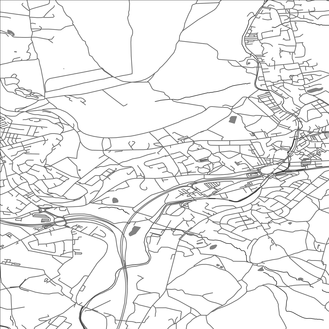 ROAD MAP OF RAWTENSTALL, UNITED KINGDOM BY MAPBAKES