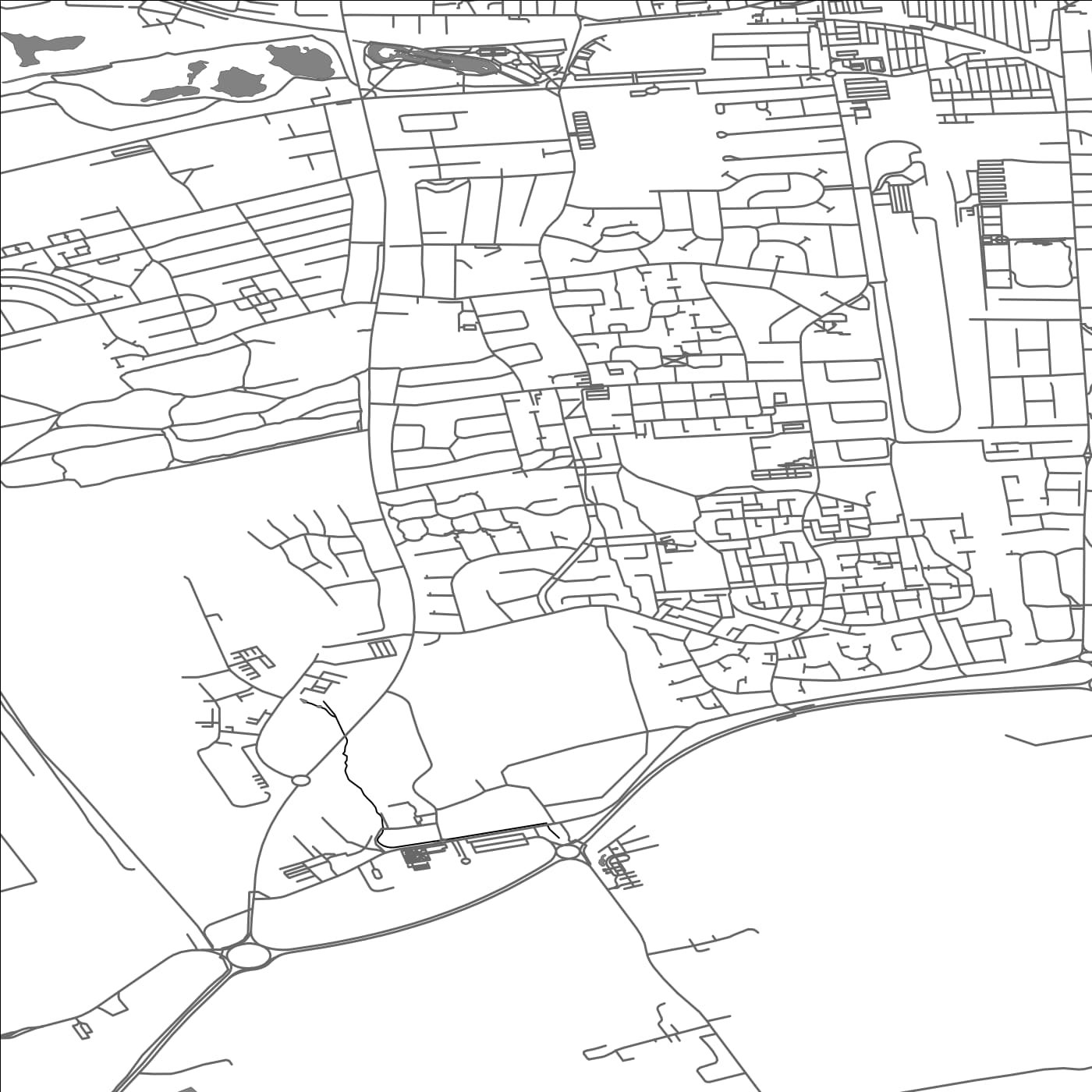 ROAD MAP OF REDCAR, UNITED KINGDOM BY MAPBAKES