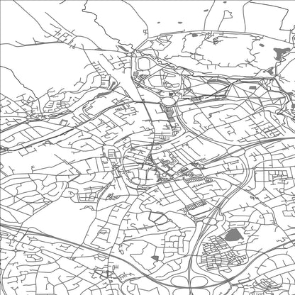 ROAD MAP OF REDDITCH, UNITED KINGDOM BY MAPBAKES