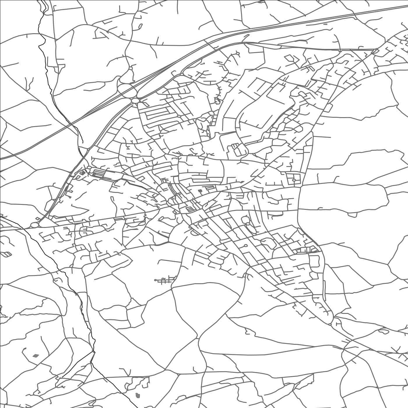 ROAD MAP OF REDRUTH, UNITED KINGDOM BY MAPBAKES