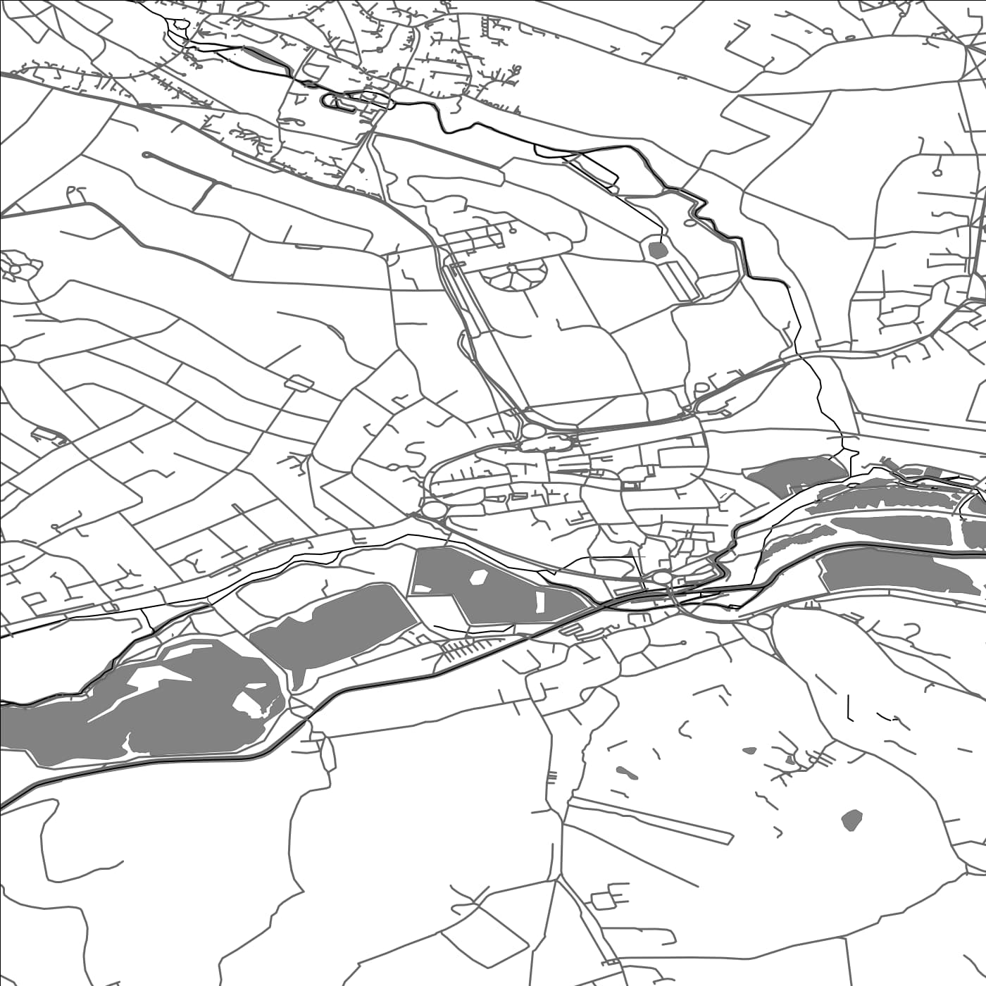 ROAD MAP OF RICKMANSWORTH, UNITED KINGDOM BY MAPBAKES