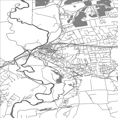 ROAD MAP OF RINGWOOD, UNITED KINGDOM BY MAPBAKES