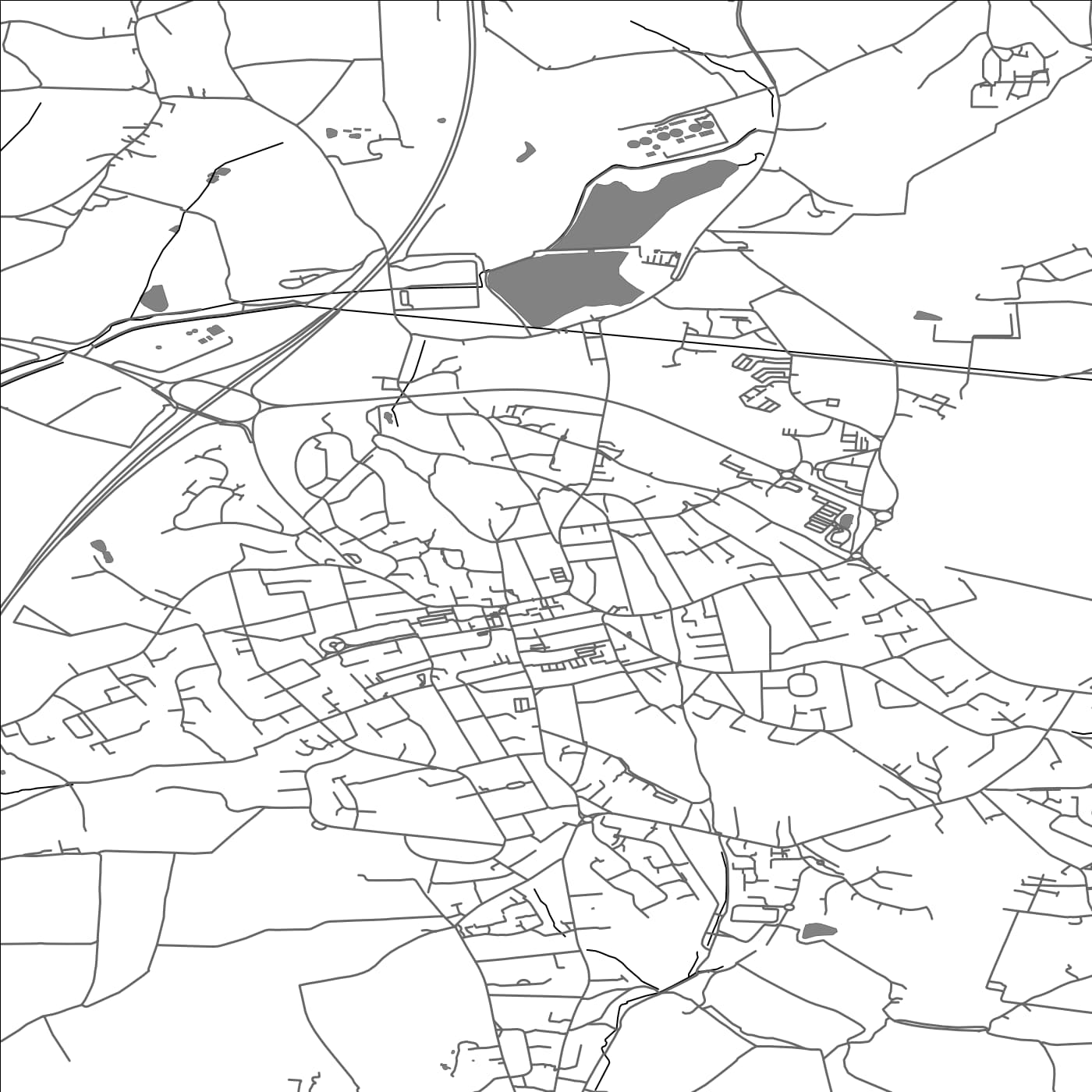 ROAD MAP OF RIPLEY, UNITED KINGDOM BY MAPBAKES