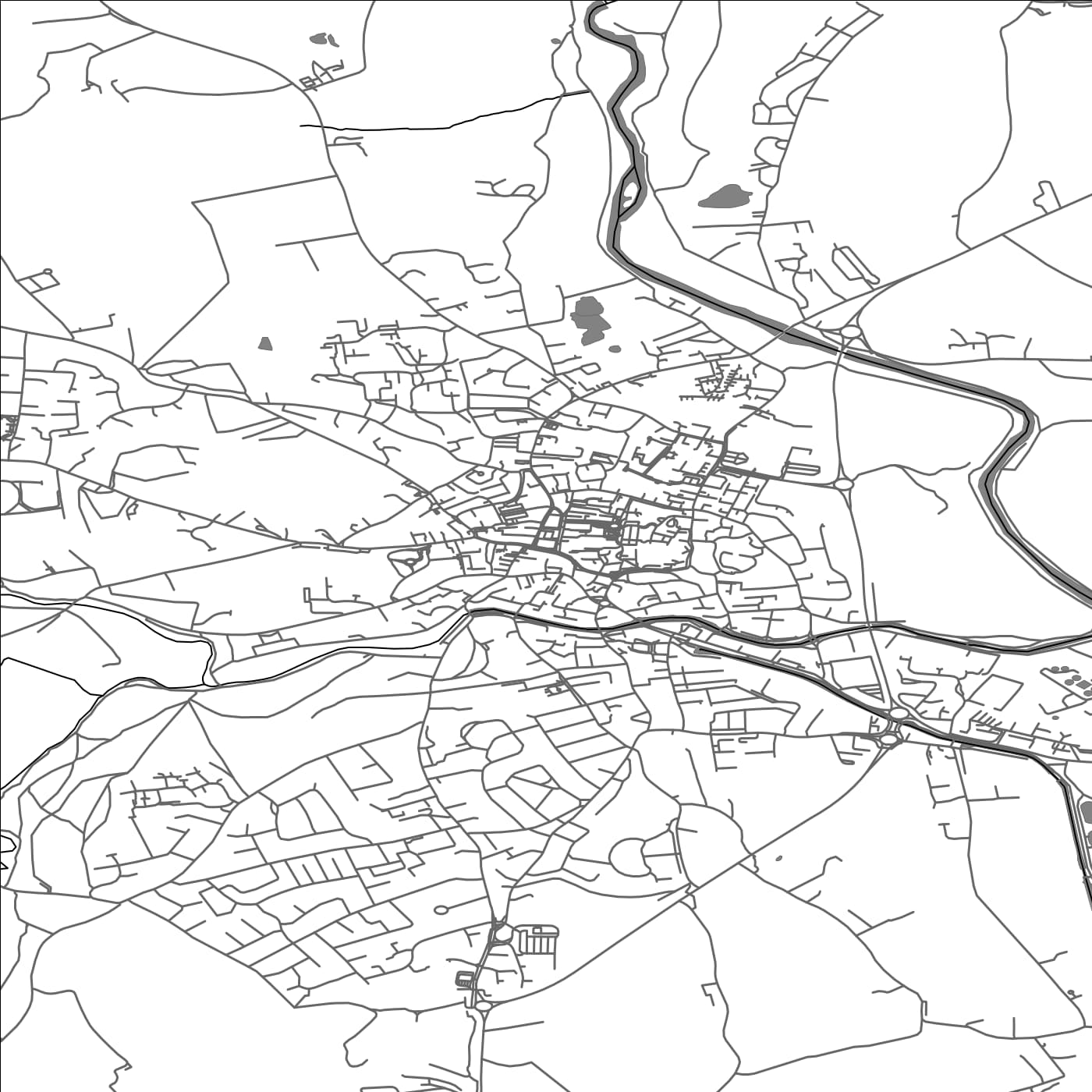 ROAD MAP OF RIPON, UNITED KINGDOM BY MAPBAKES