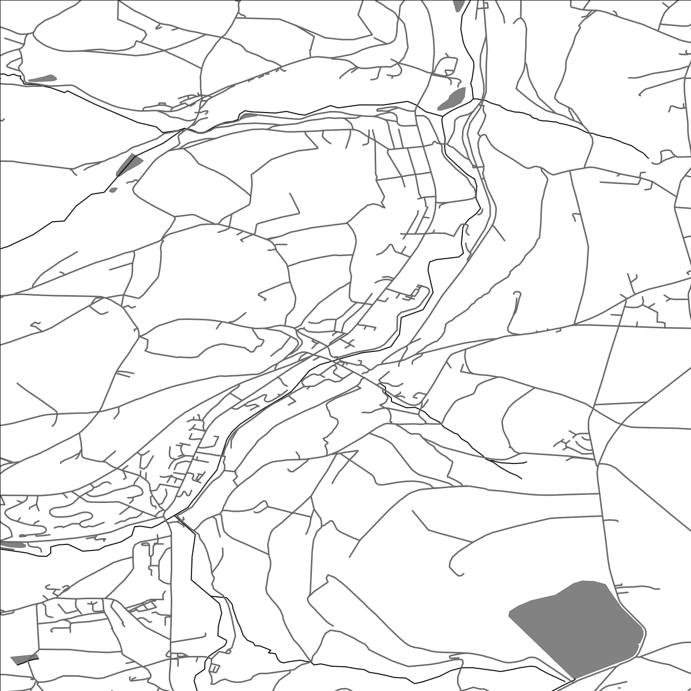 ROAD MAP OF RIPPONDEN, UNITED KINGDOM BY MAPBAKES