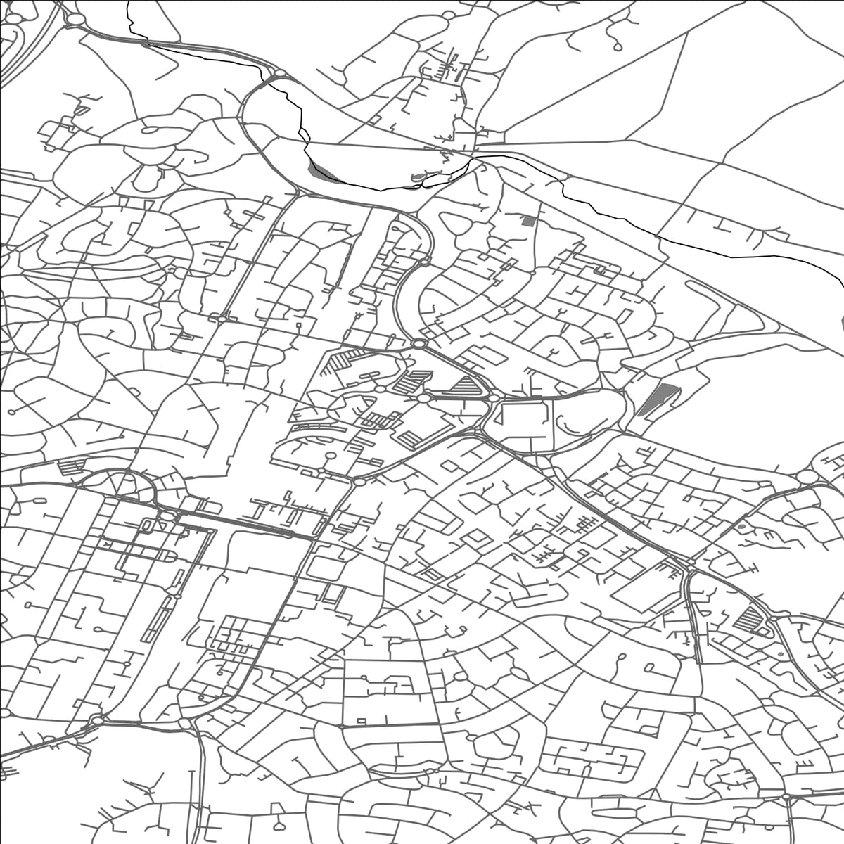 ROAD MAP OF ROCHE, UNITED KINGDOM BY MAPBAKES