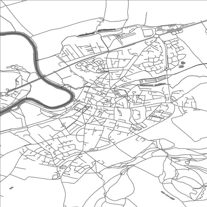 ROAD MAP OF ROSS-ON-WYE, UNITED KINGDOM BY MAPBAKES