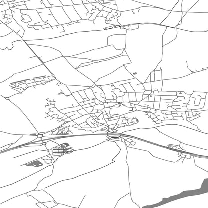 ROAD MAP OF ROTHWELL, UNITED KINGDOM BY MAPBAKES