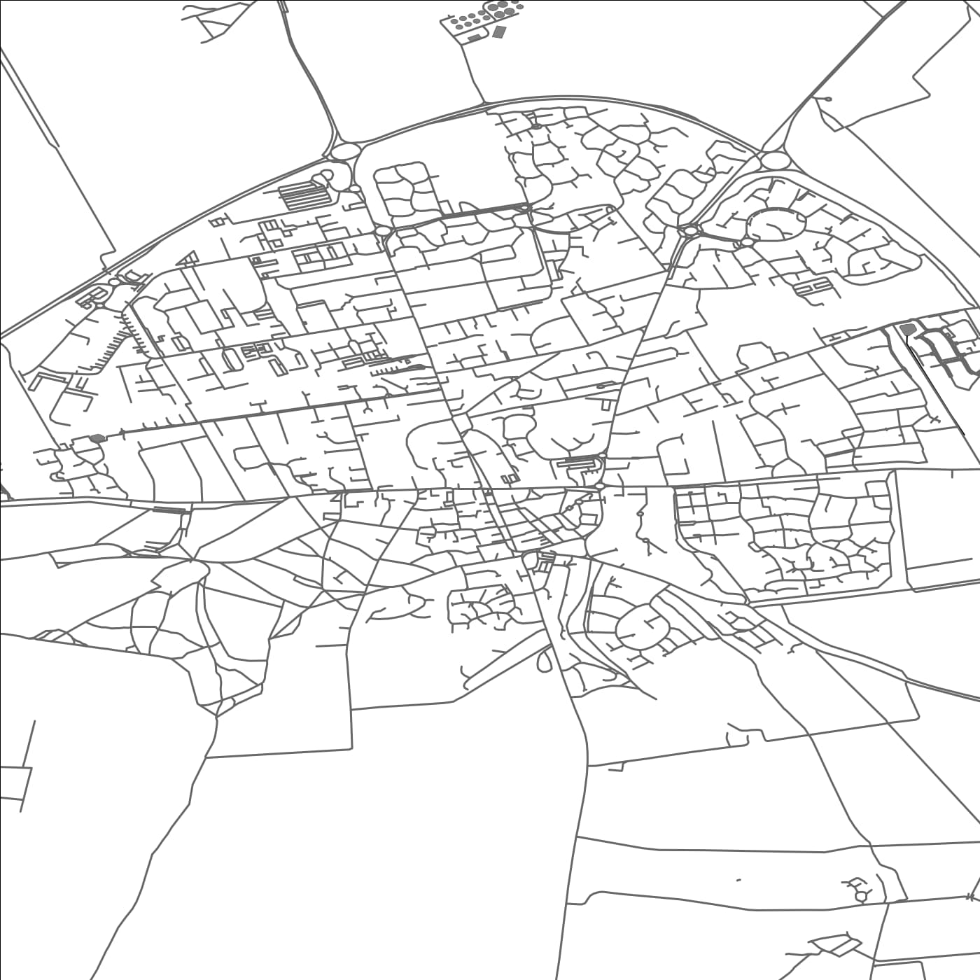 ROAD MAP OF ROYSTON, UNITED KINGDOM BY MAPBAKES