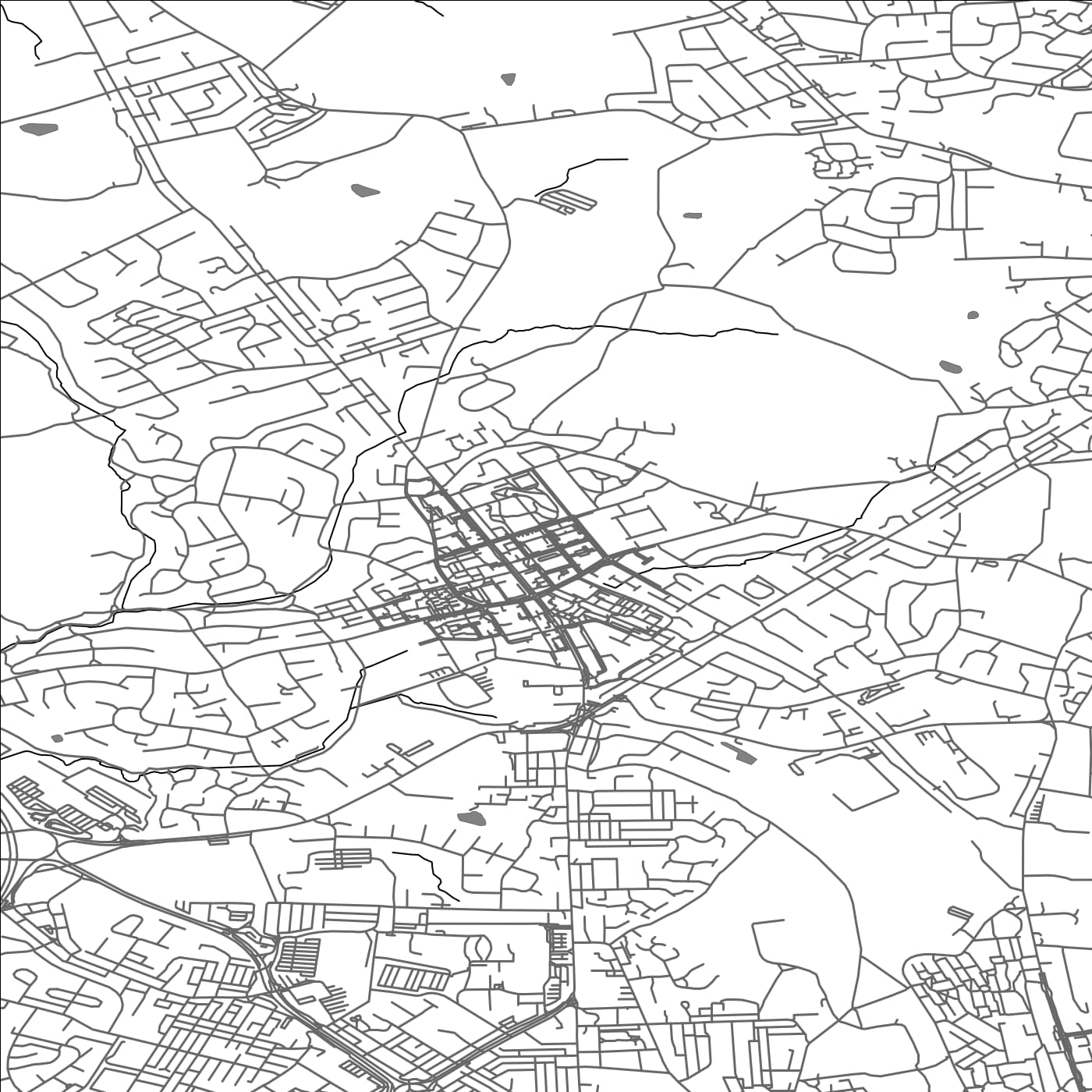 ROAD MAP OF ROYTON, UNITED KINGDOM BY MAPBAKES