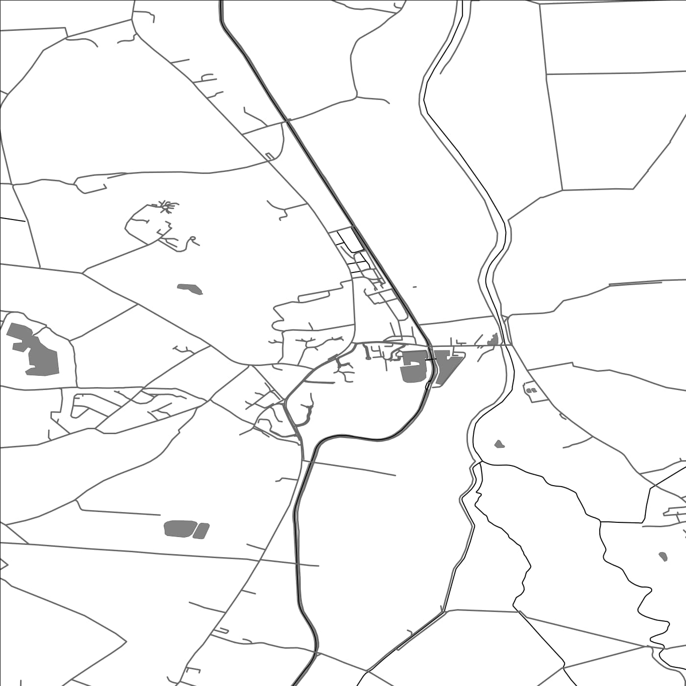 ROAD MAP OF RUFFORD, UNITED KINGDOM BY MAPBAKES