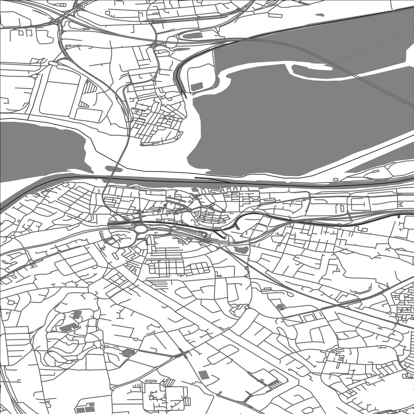 ROAD MAP OF RUNCORN, UNITED KINGDOM BY MAPBAKES