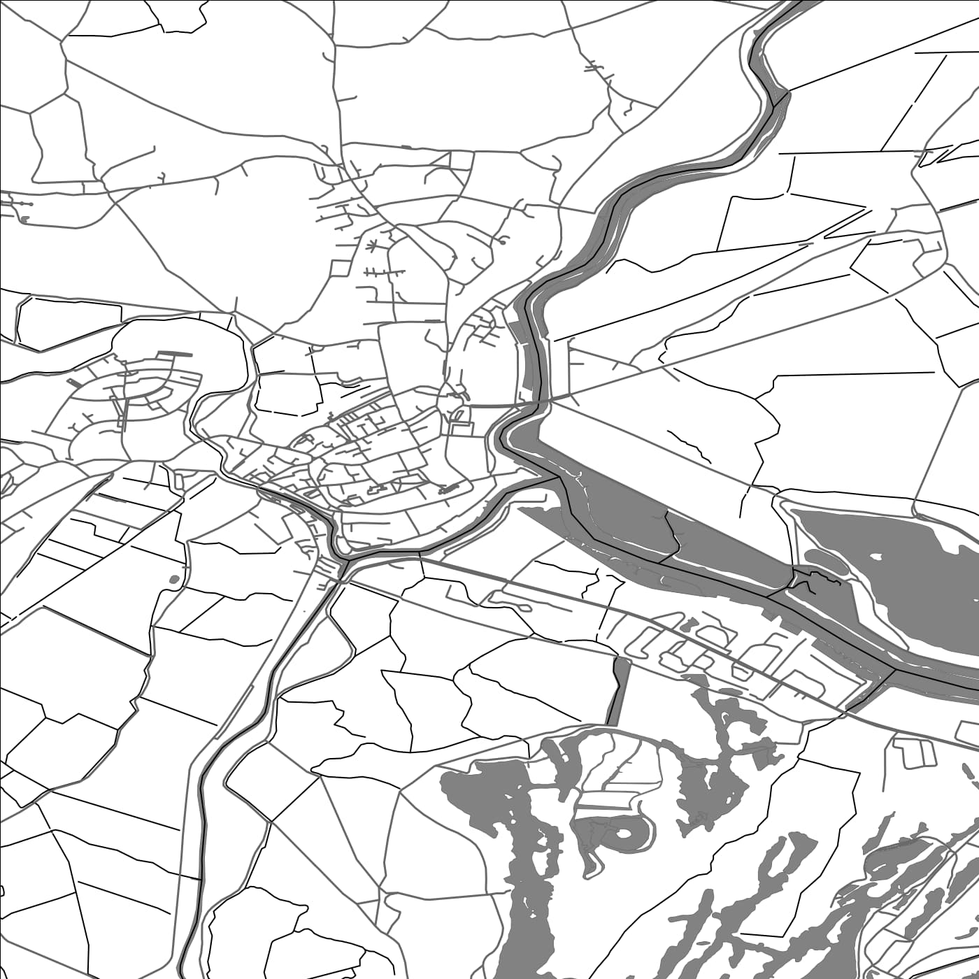 ROAD MAP OF RYE, UNITED KINGDOM BY MAPBAKES