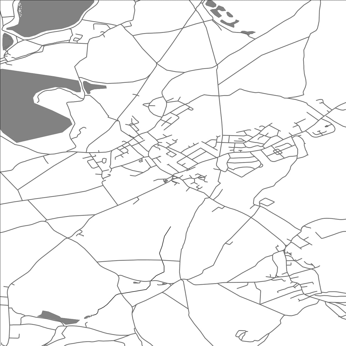 ROAD MAP OF RYHILL, UNITED KINGDOM BY MAPBAKES