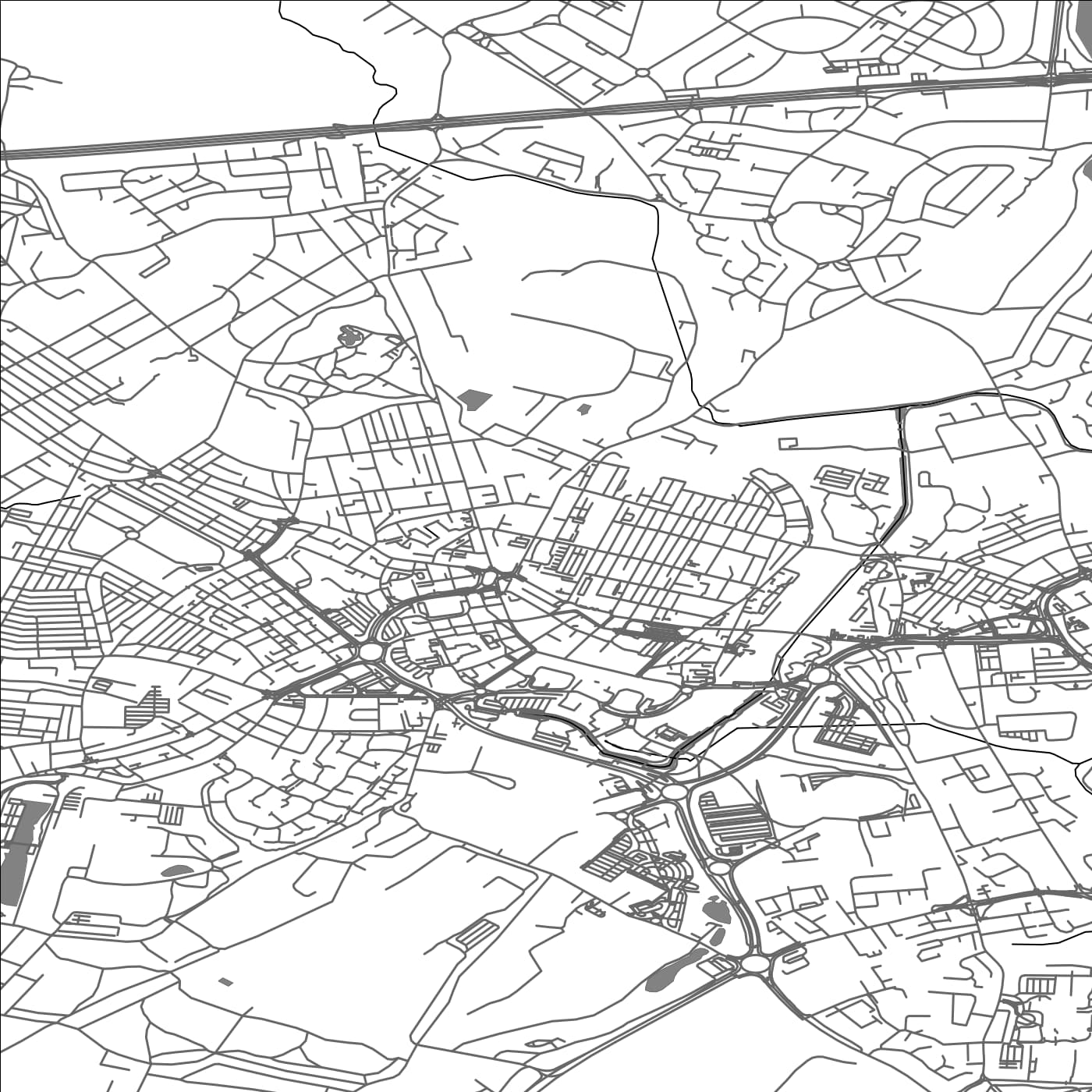 ROAD MAP OF SAINT HELENS, UNITED KINGDOM BY MAPBAKES