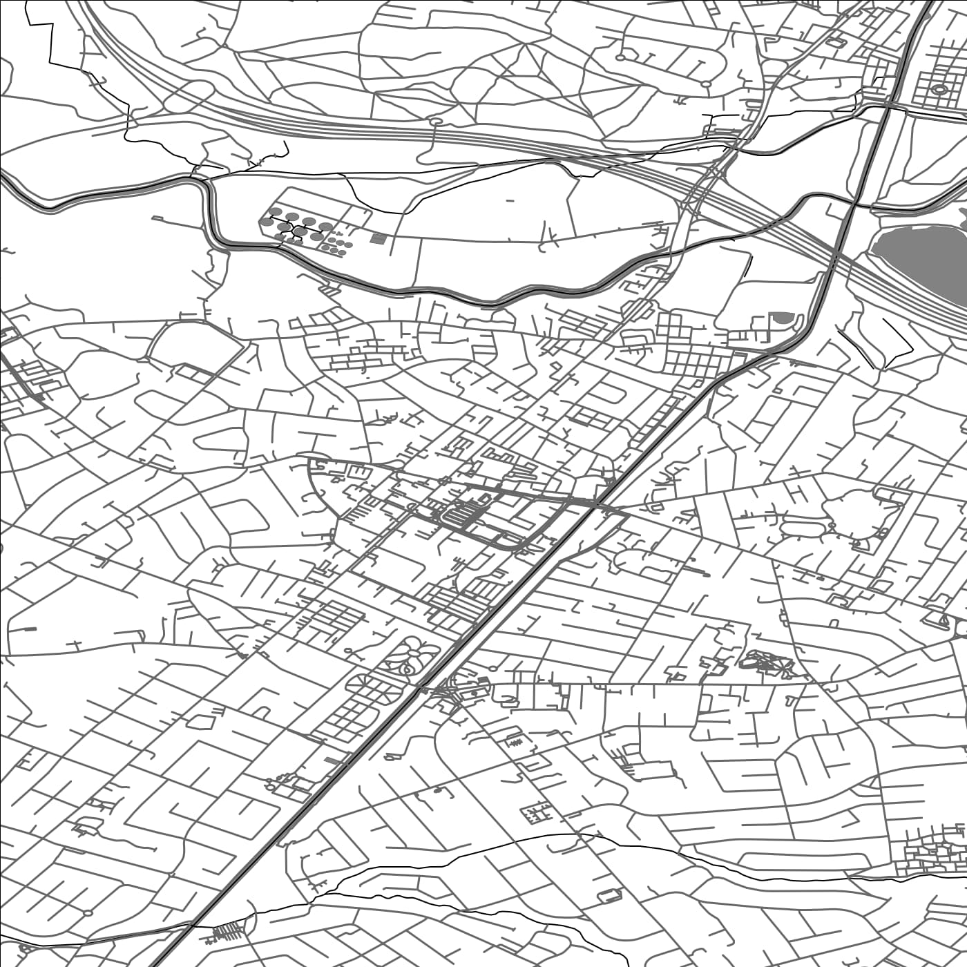 ROAD MAP OF SALE, UNITED KINGDOM BY MAPBAKES