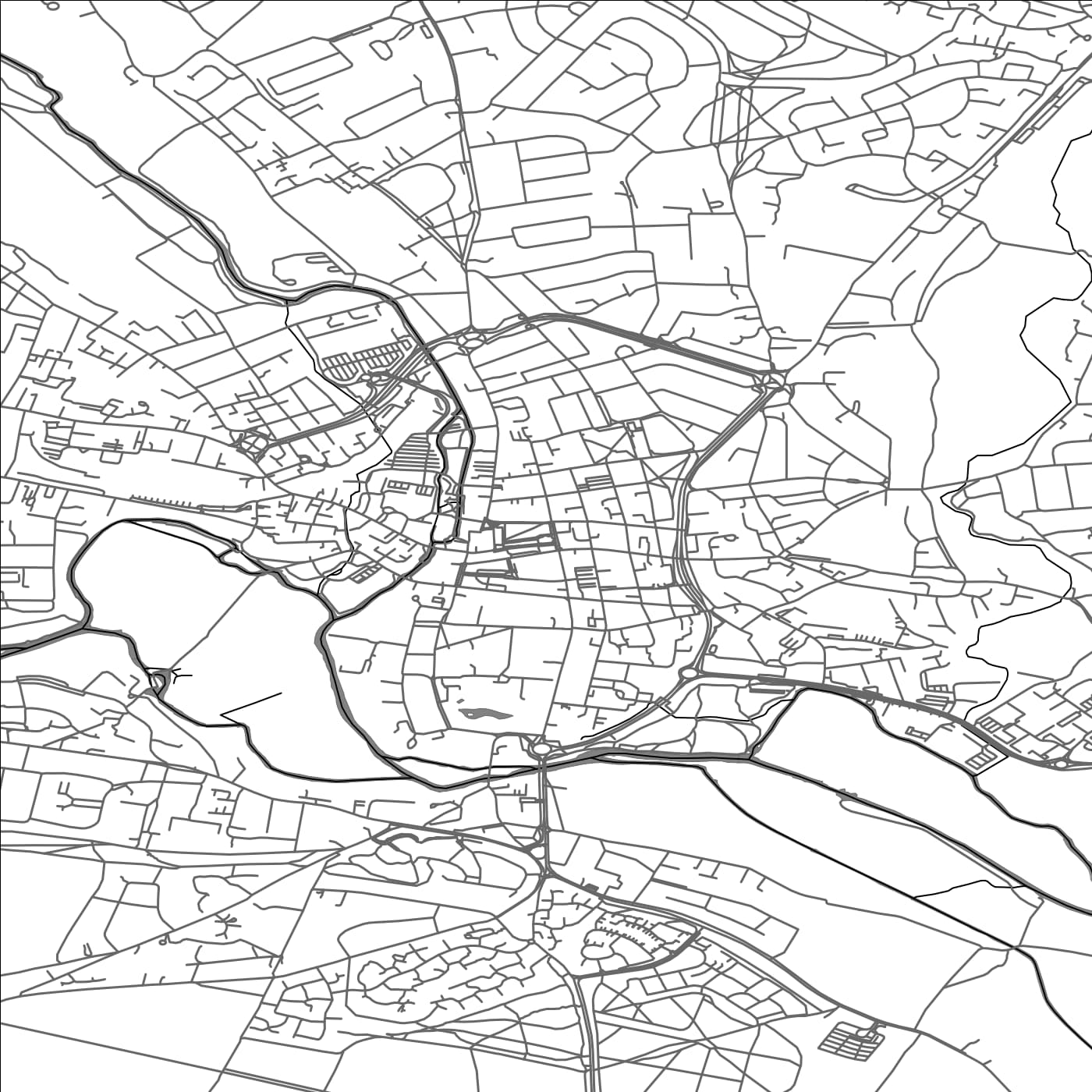 ROAD MAP OF SALISBURY, UNITED KINGDOM BY MAPBAKES